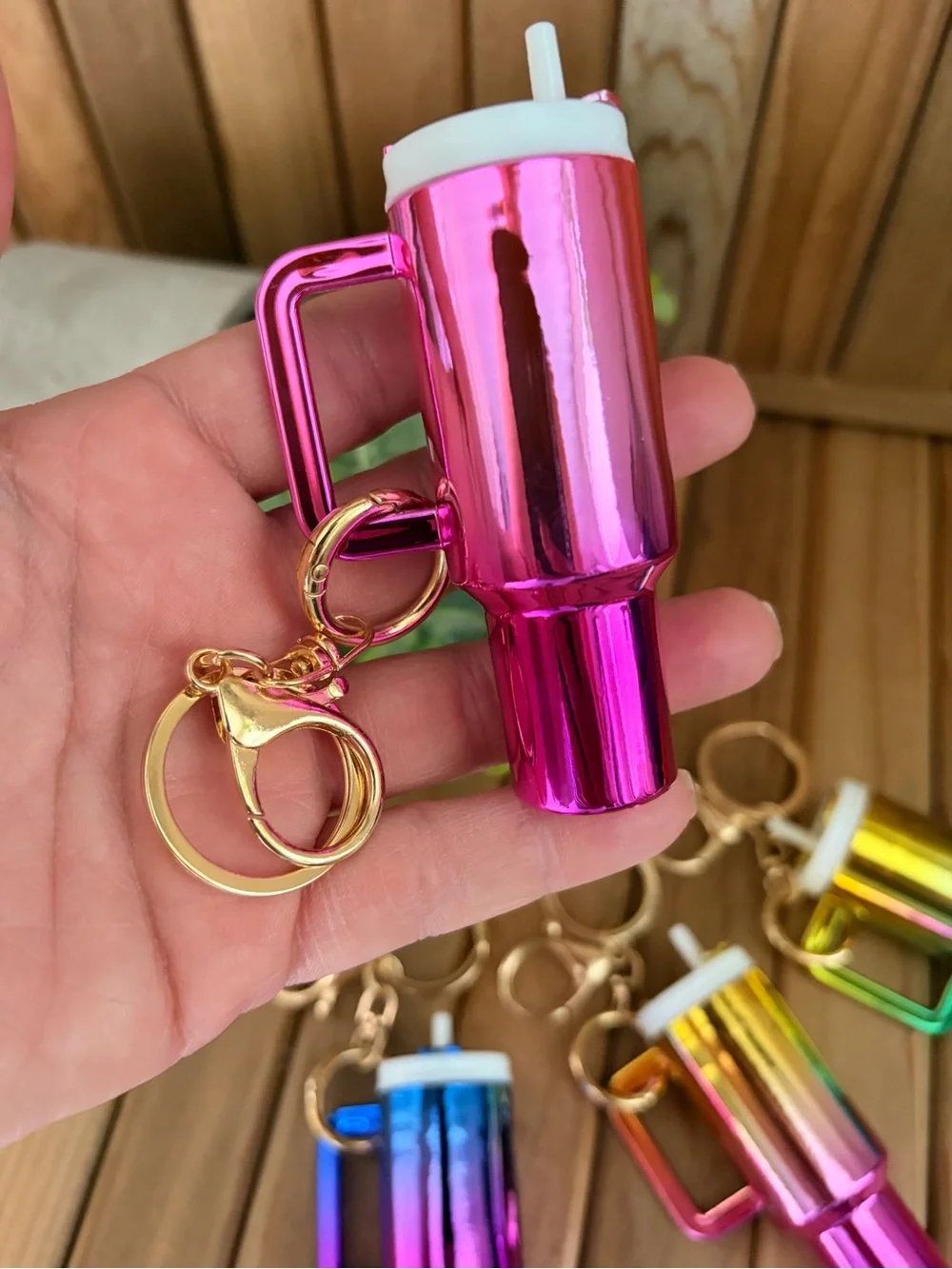Mini Tumbler Lip Balm Keychain Charm: Choose (1) One